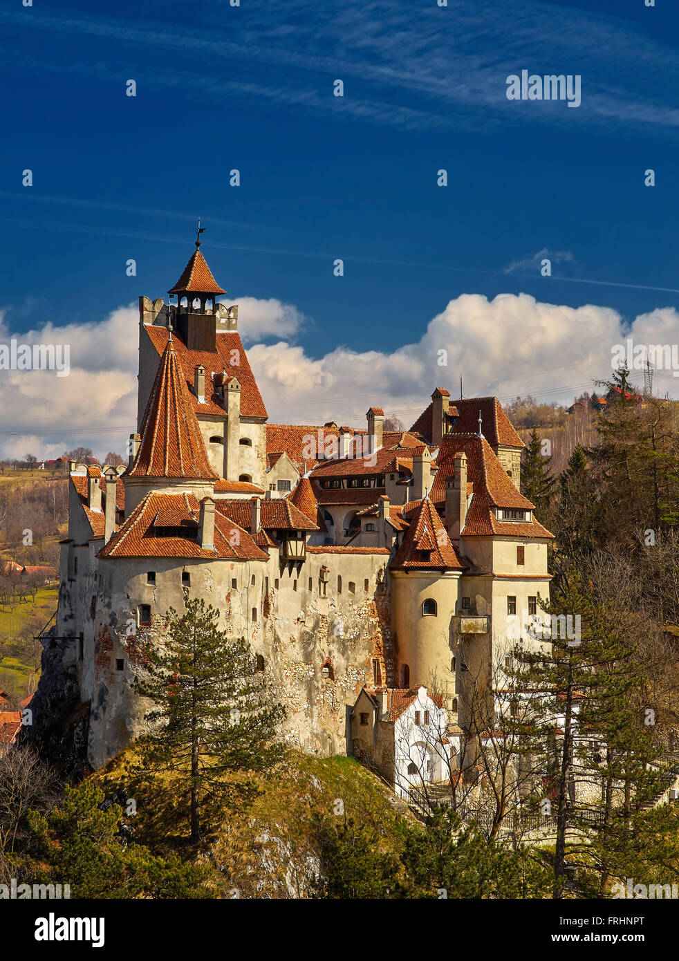 Dracula Castle in Bran, Transylvania, Romania. Stock Photo