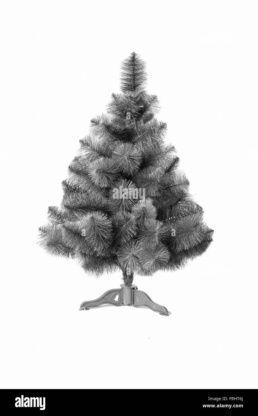 Building artificial Christmas trees Stock Photo