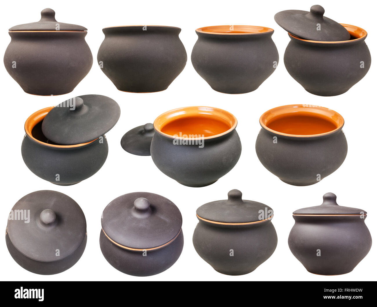 Black cooking pots Cut Out Stock Images & Pictures Alamy