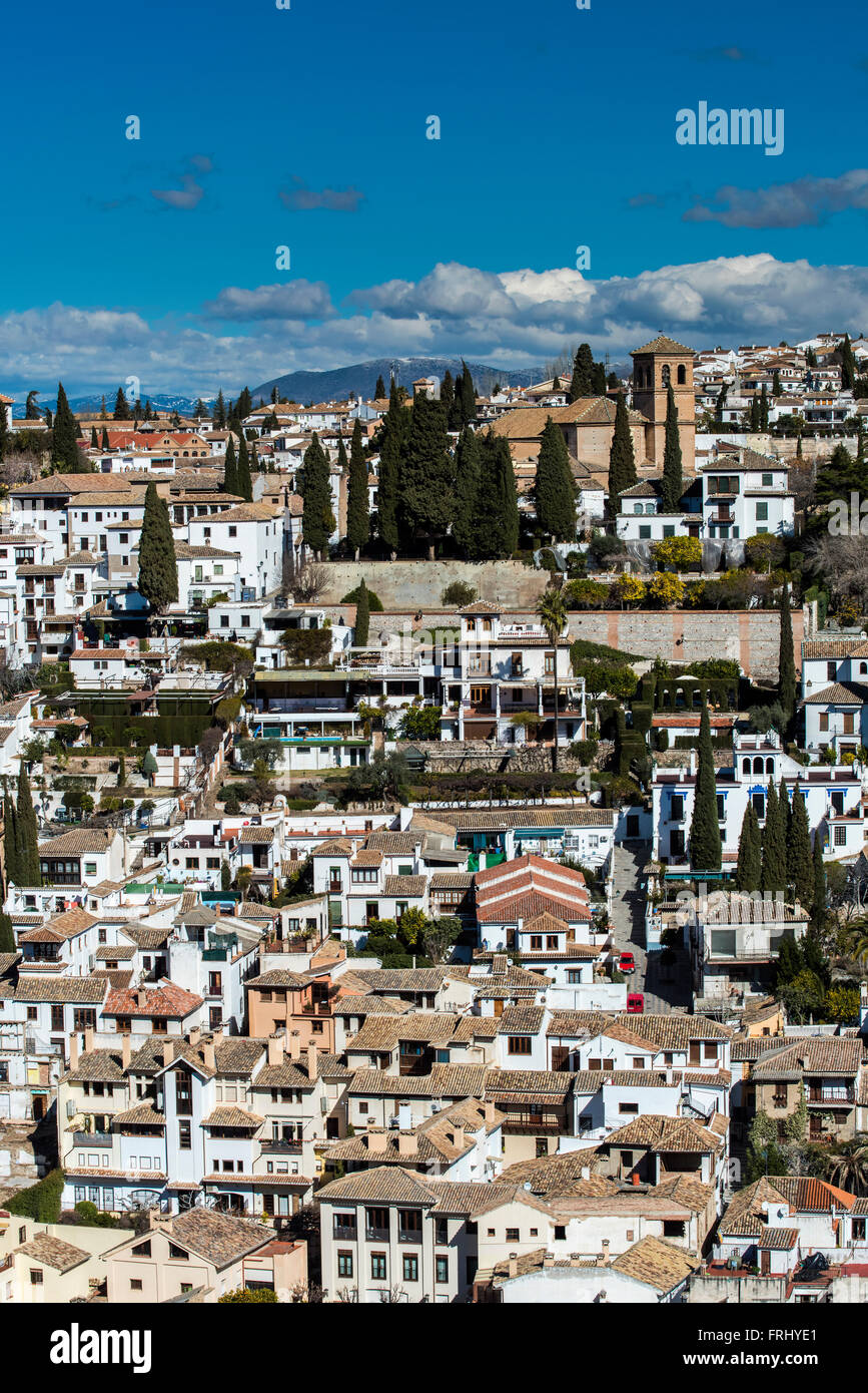 Albayzin quarter, Granada, Andalusia, Spain Stock Photo