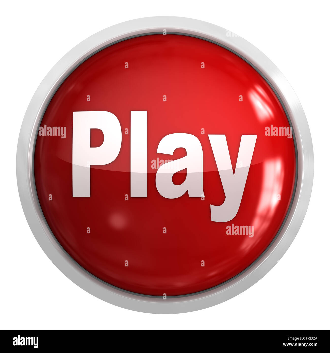 Play Now Button - Click on the Red Button Stock Vector