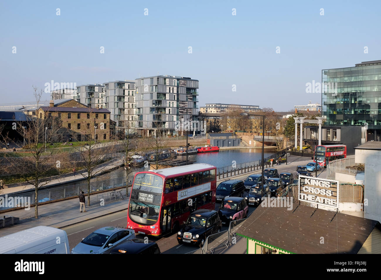 Building work going on around Kings Cross and  Euston Road London UK Stock Photo