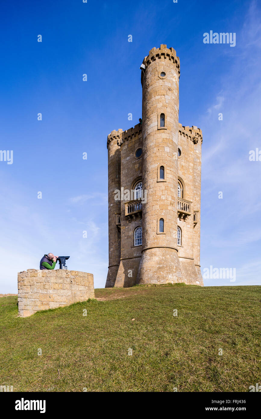 The distinctive folly known as Broadway Tower at Broadway Country Park