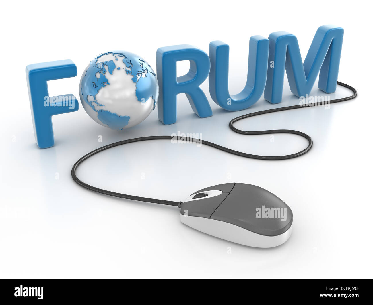 Connect to forum , This is a computer generated and 3d rendered image. Stock Photo