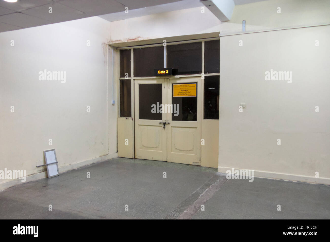 Gate 3 of the domestic terminal of Yangon International Airport. Yangon (Rangoon), Myanmar