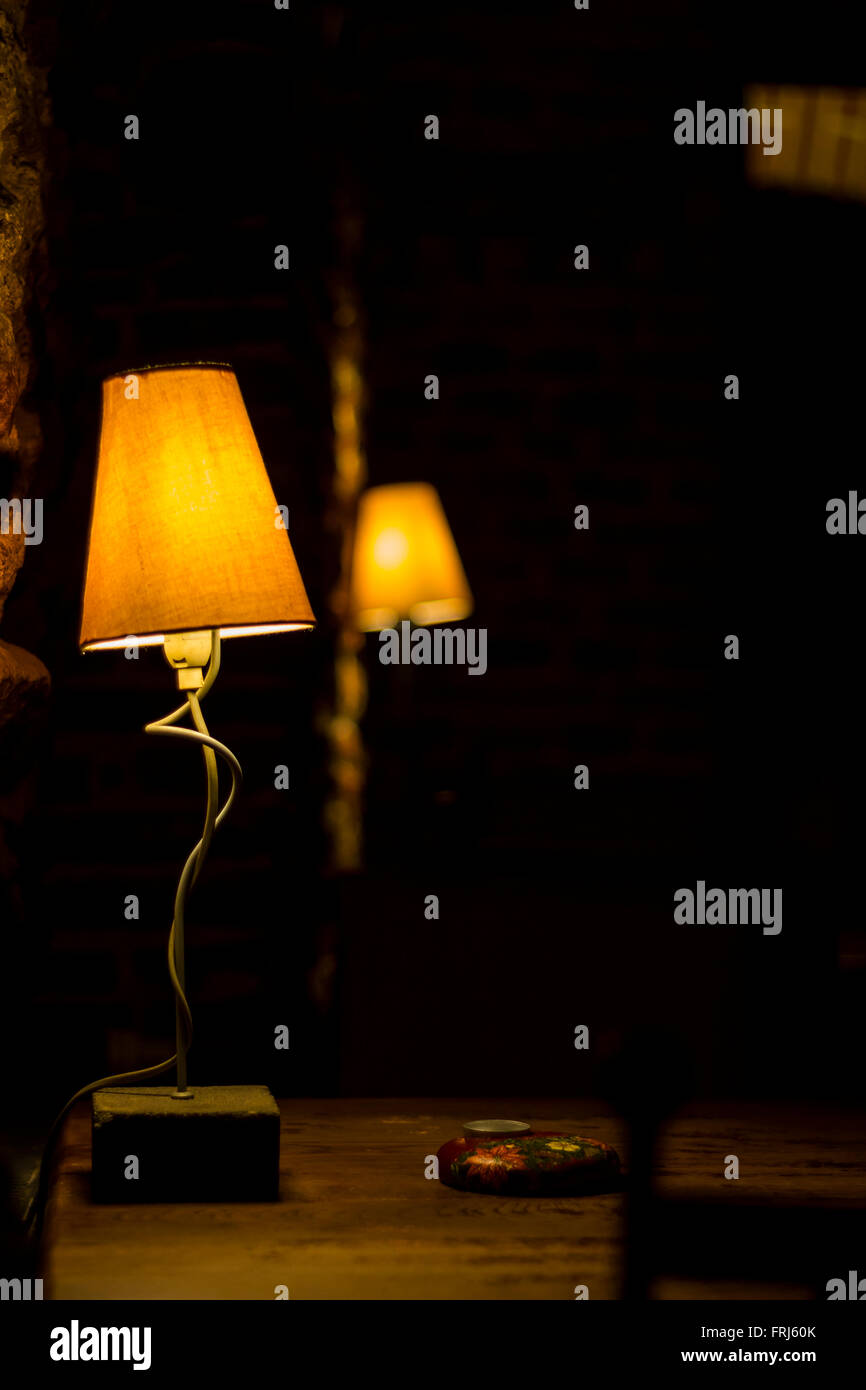 Dark room with lamps hires stock photography and images Alamy