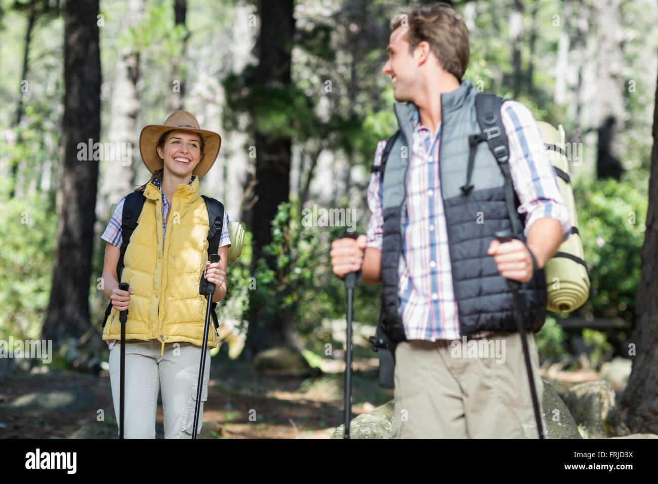 Man and woman hiking hi-res stock photography and images - Alamy