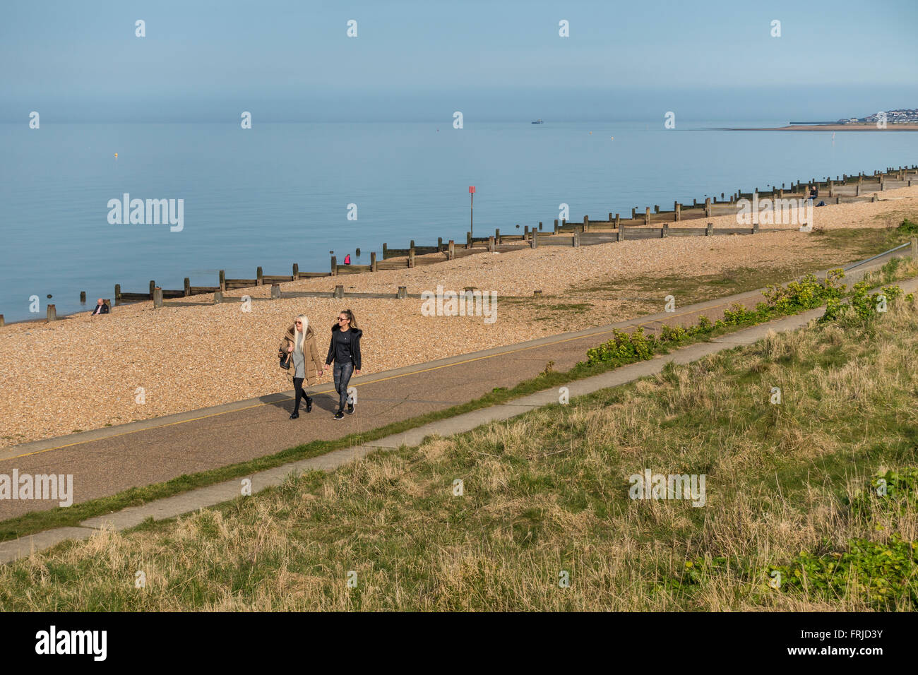 Tankerton Bay Slopes and Beach Tankerton Whitstable Kent Stock Photo
