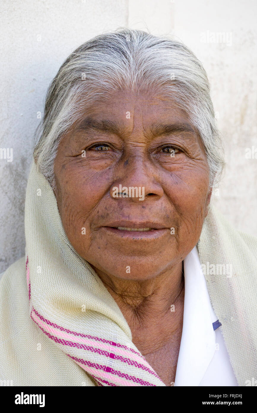 Street Portrait Handsome Old Beggar Woman With Silver Streaked
