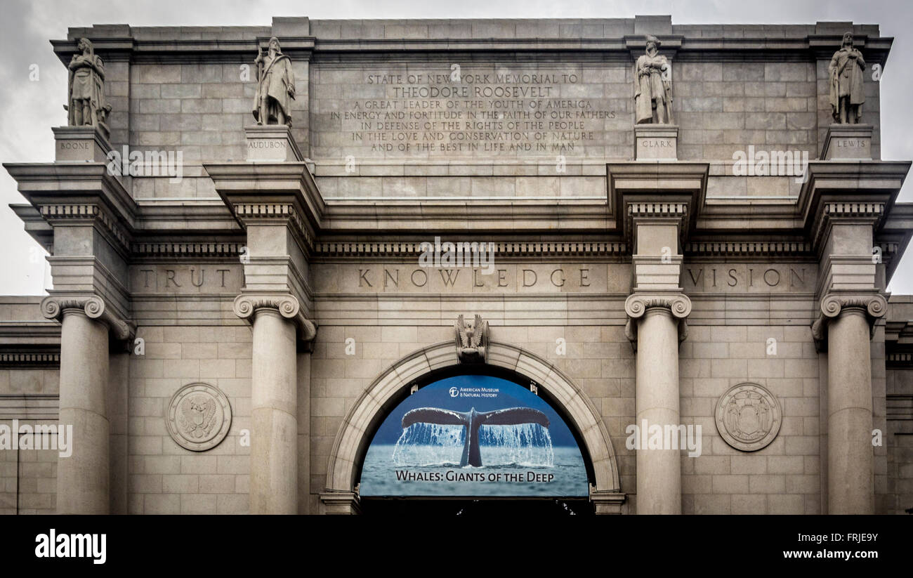 American Museum of Natural History, Central Park West at 79th Street New York, USA. Stock Photo