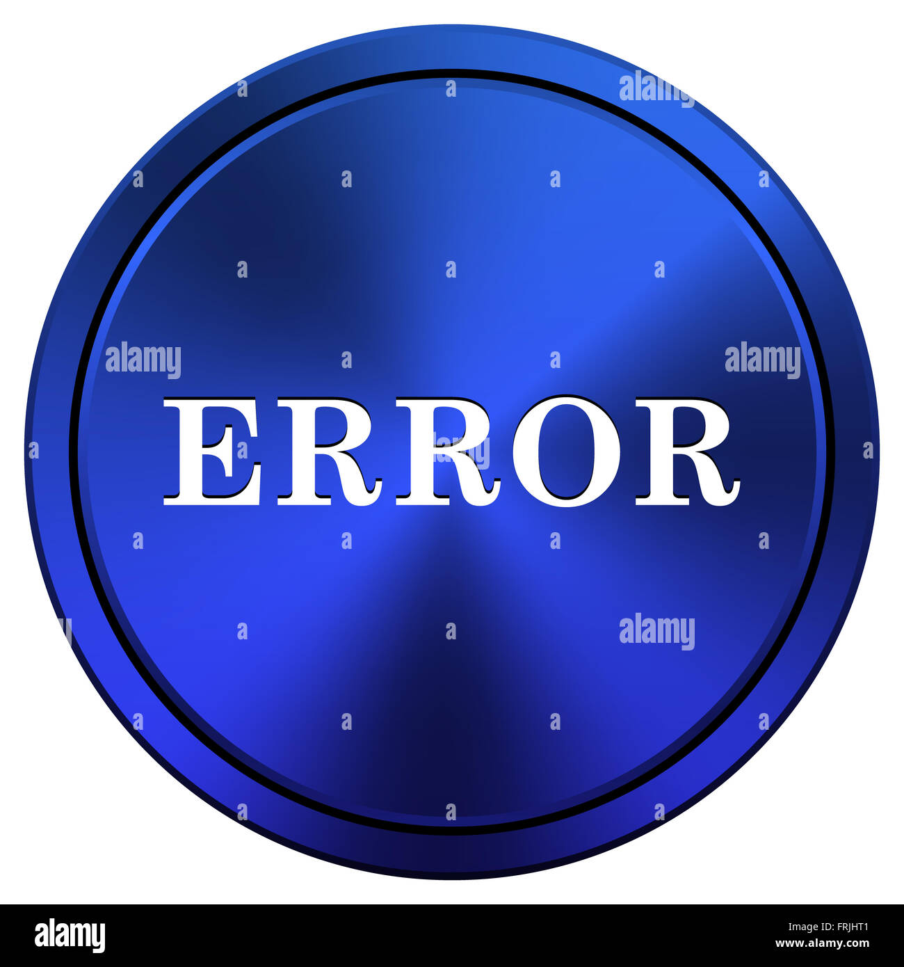 Metallic icon with white design on blue background Stock Photo - Alamy