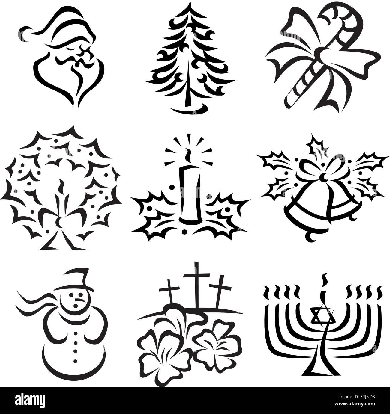 icon set christmas Stock Vector Image & Art - Alamy