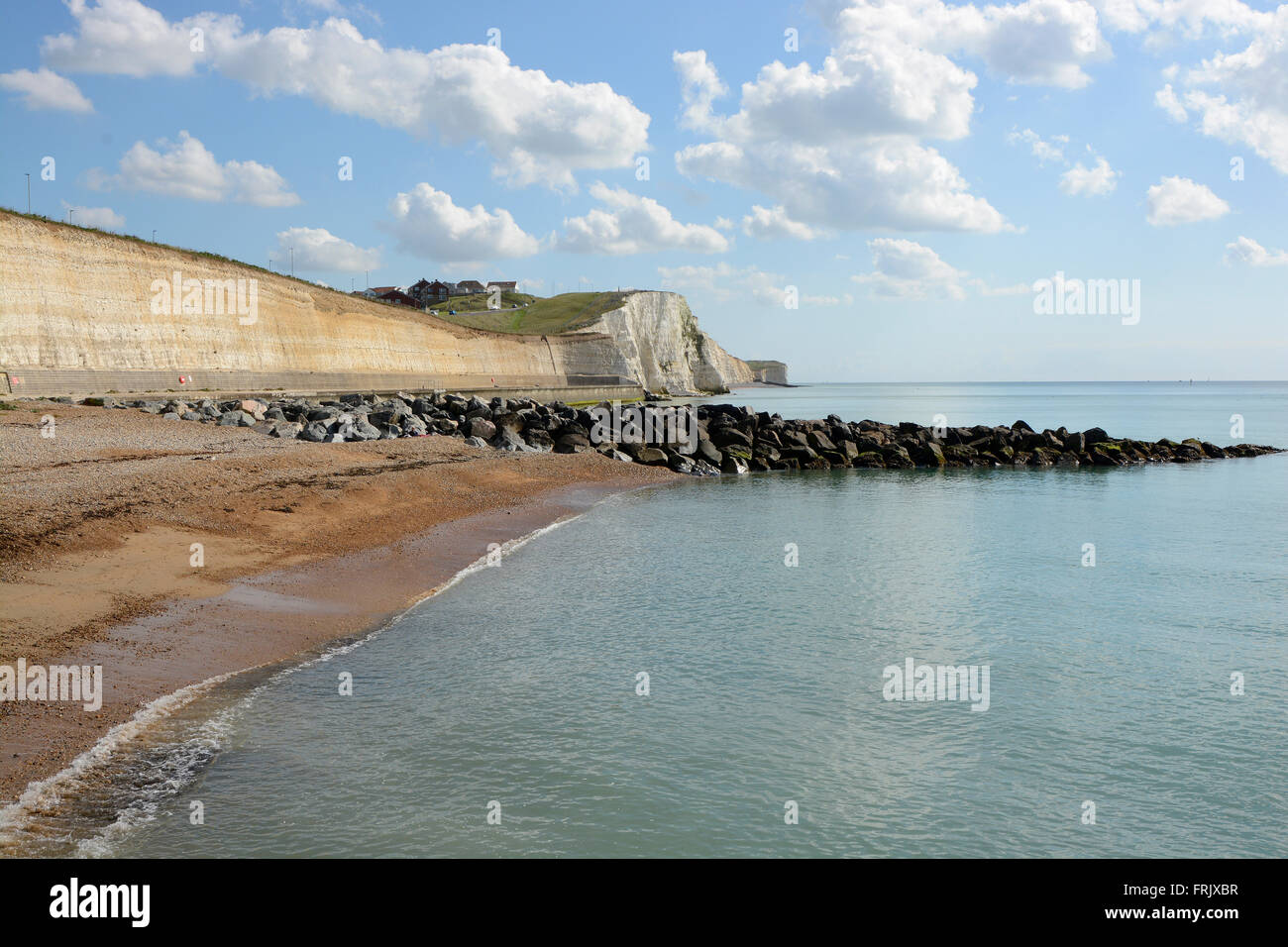 Seafront and cliffs at Rottingdean near Brighton, East Sussex, England Stock Photo