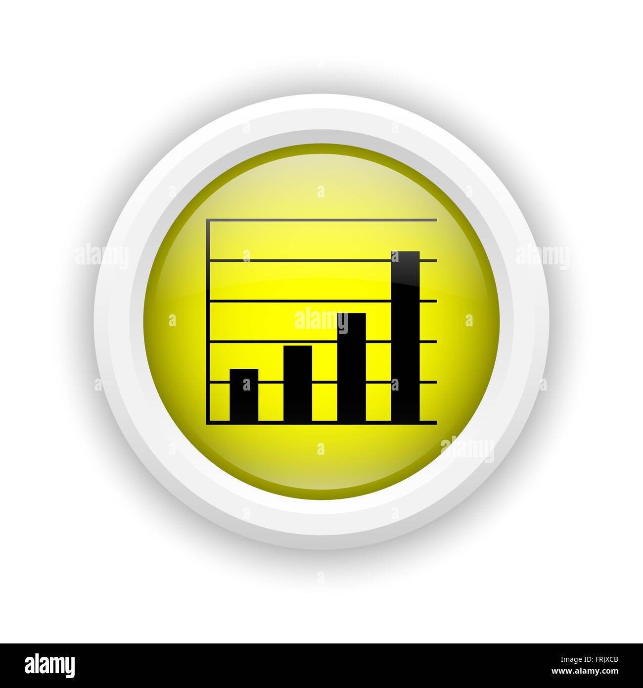 Yellow graph bar icon hi-res stock photography and images - Alamy