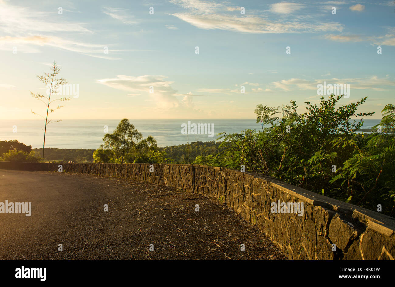 Coastal road, Mauritius Stock Photo