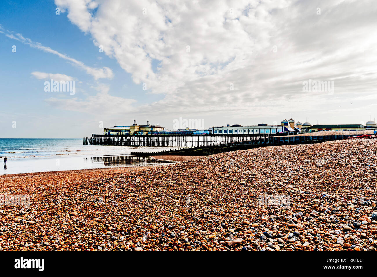Hastings - Beach in the evening Stock Photo