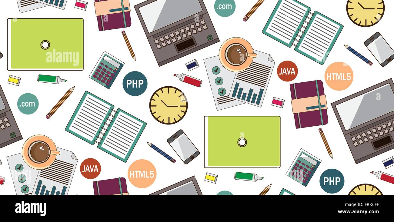 Technology and business vector pattern Stock Vector Image & Art - Alamy