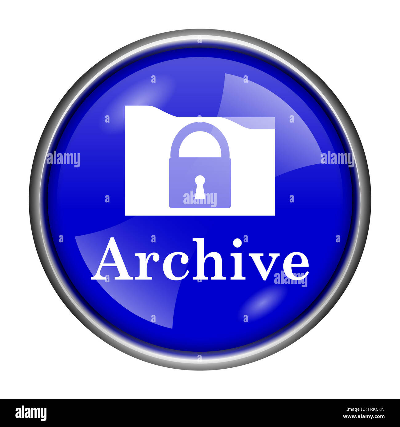 Blue shiny glossy icon on white background Stock Photo - Alamy