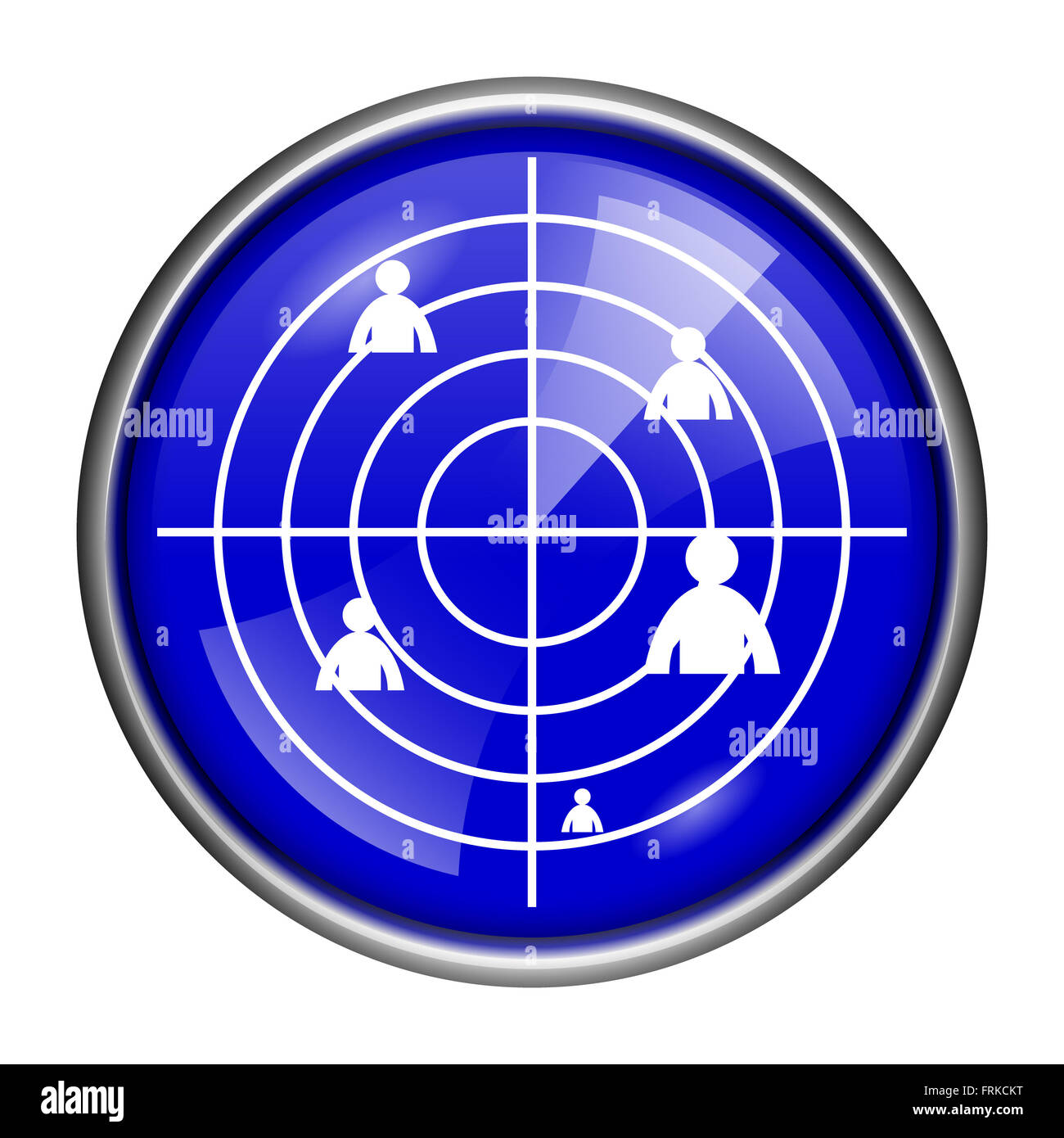 Blue shiny glossy icon on white background Stock Photo - Alamy