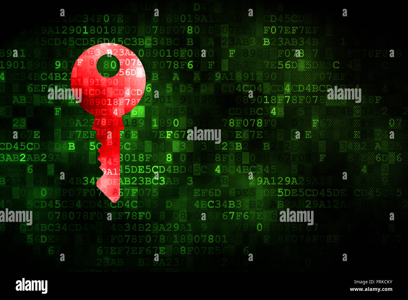 Safety concept: Key on digital background Stock Photo - Alamy