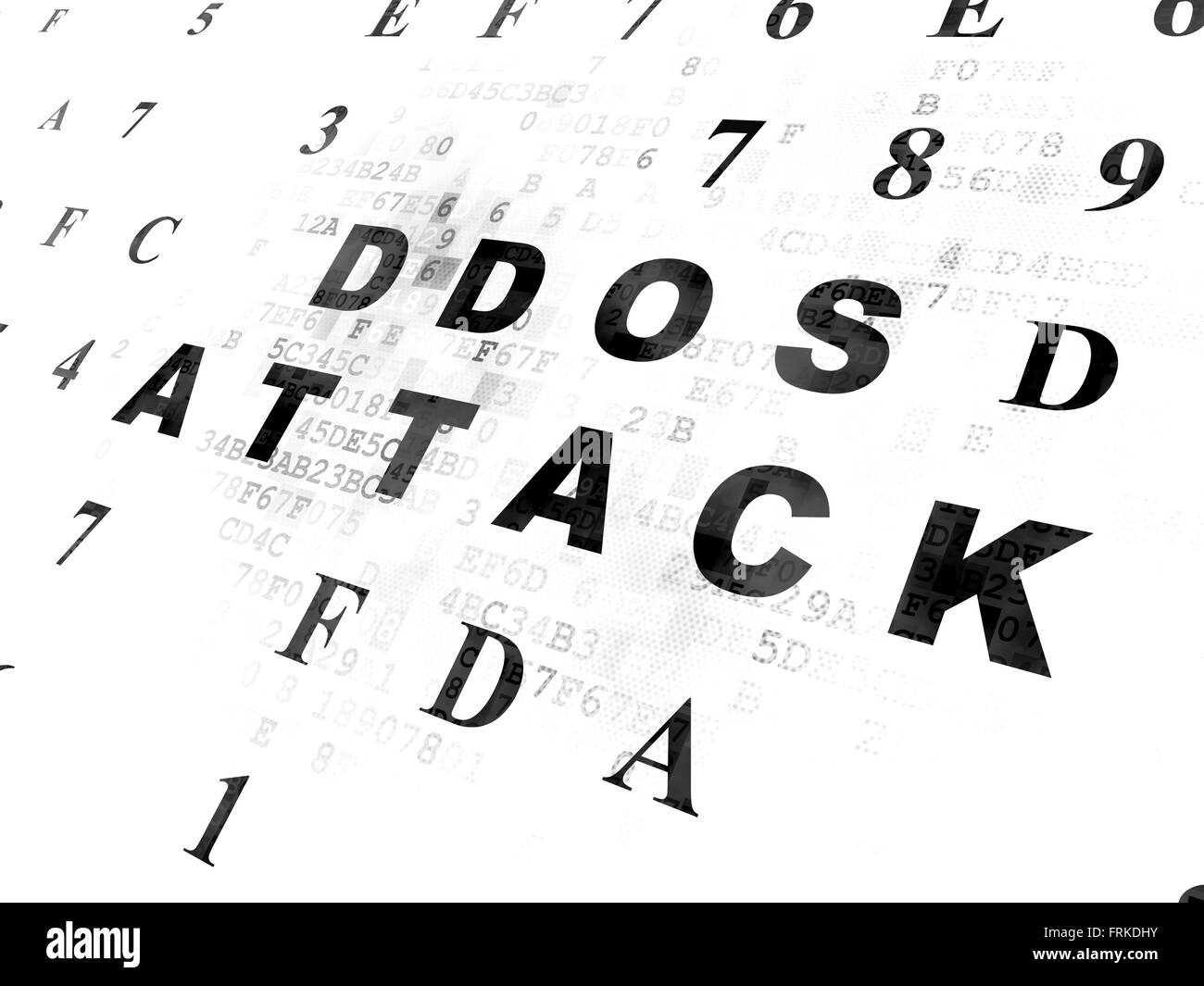 Security concept: DDOS Attack on Digital background Stock Photo