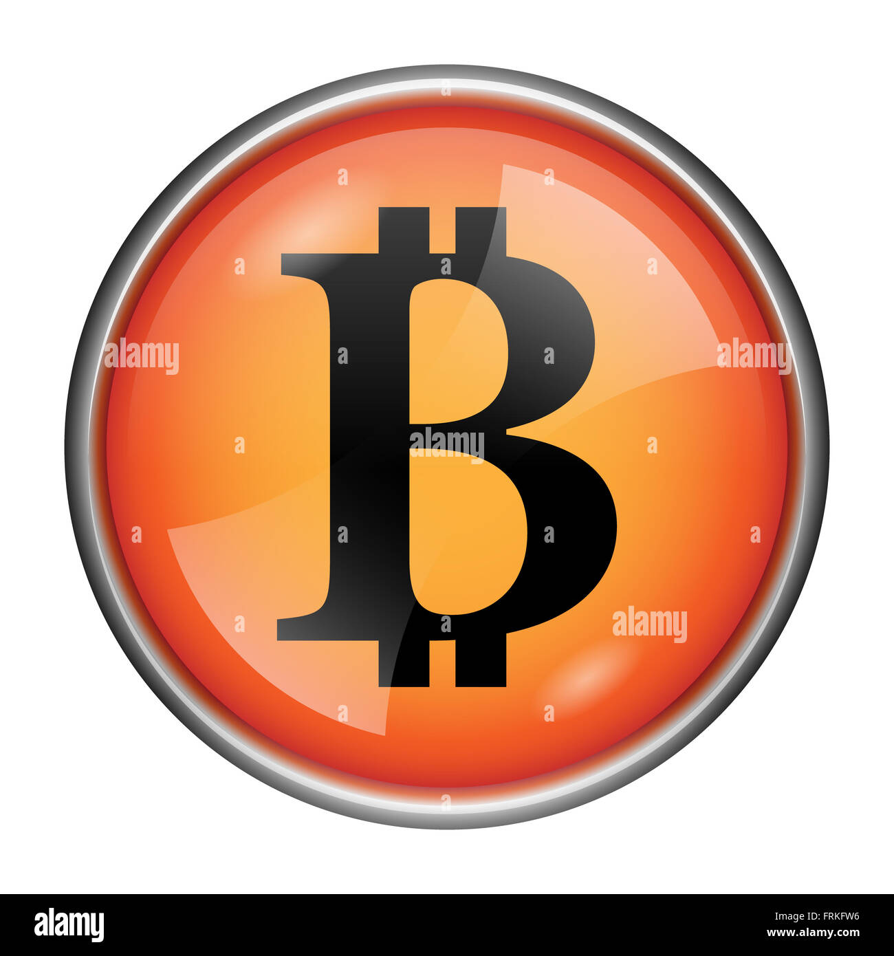 Glossy 3d orange bitcoin symbol hi-res stock photography and images - Alamy