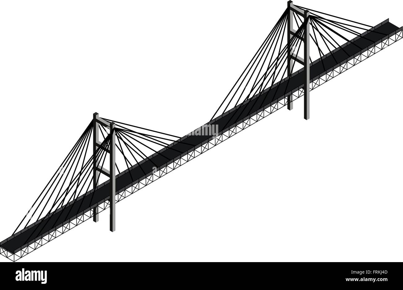 Isometric cable stayed bridge, vector Stock Vector Image & Art Alamy