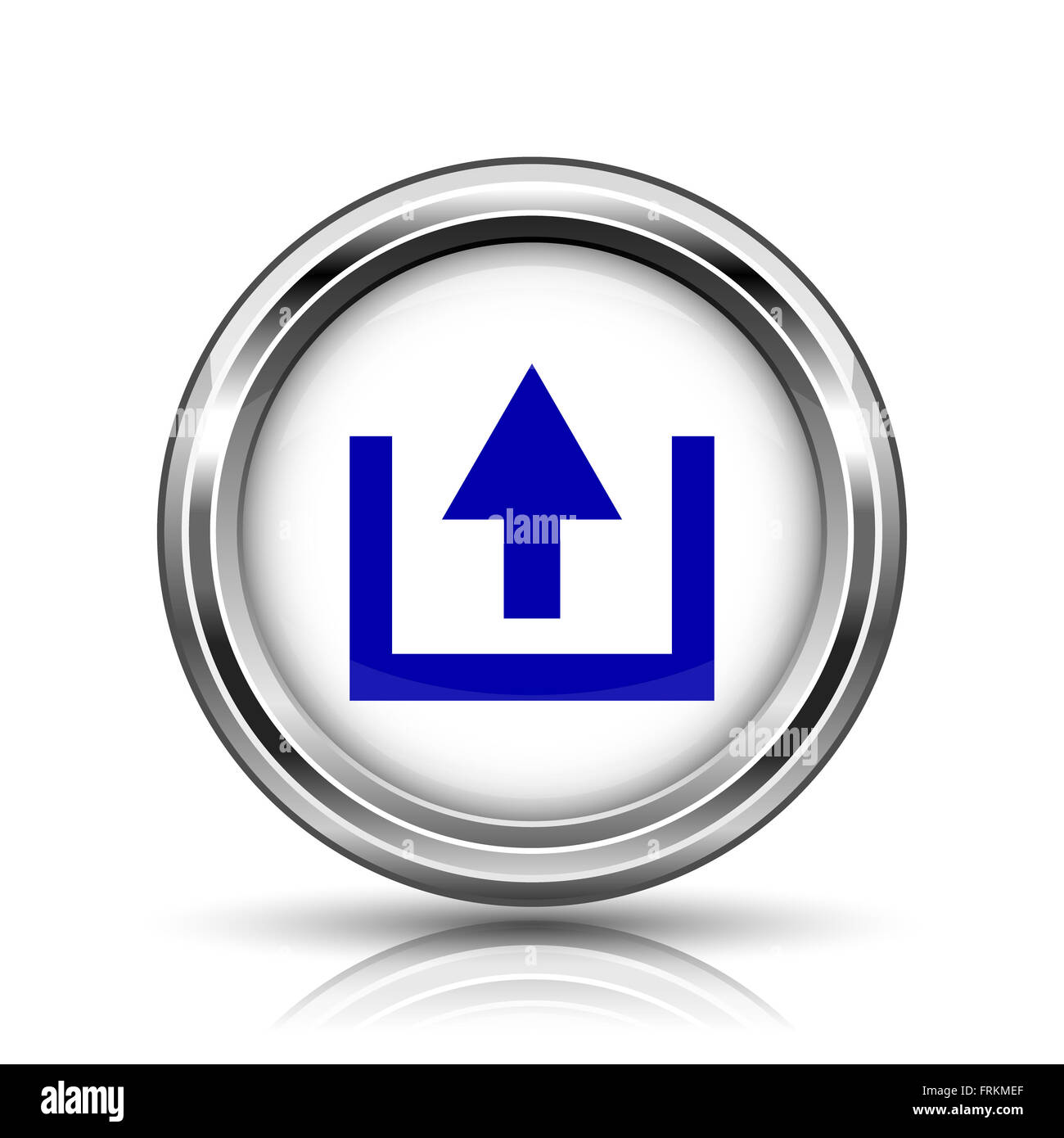 Shiny glossy icon - internet metallic button Stock Photo - Alamy