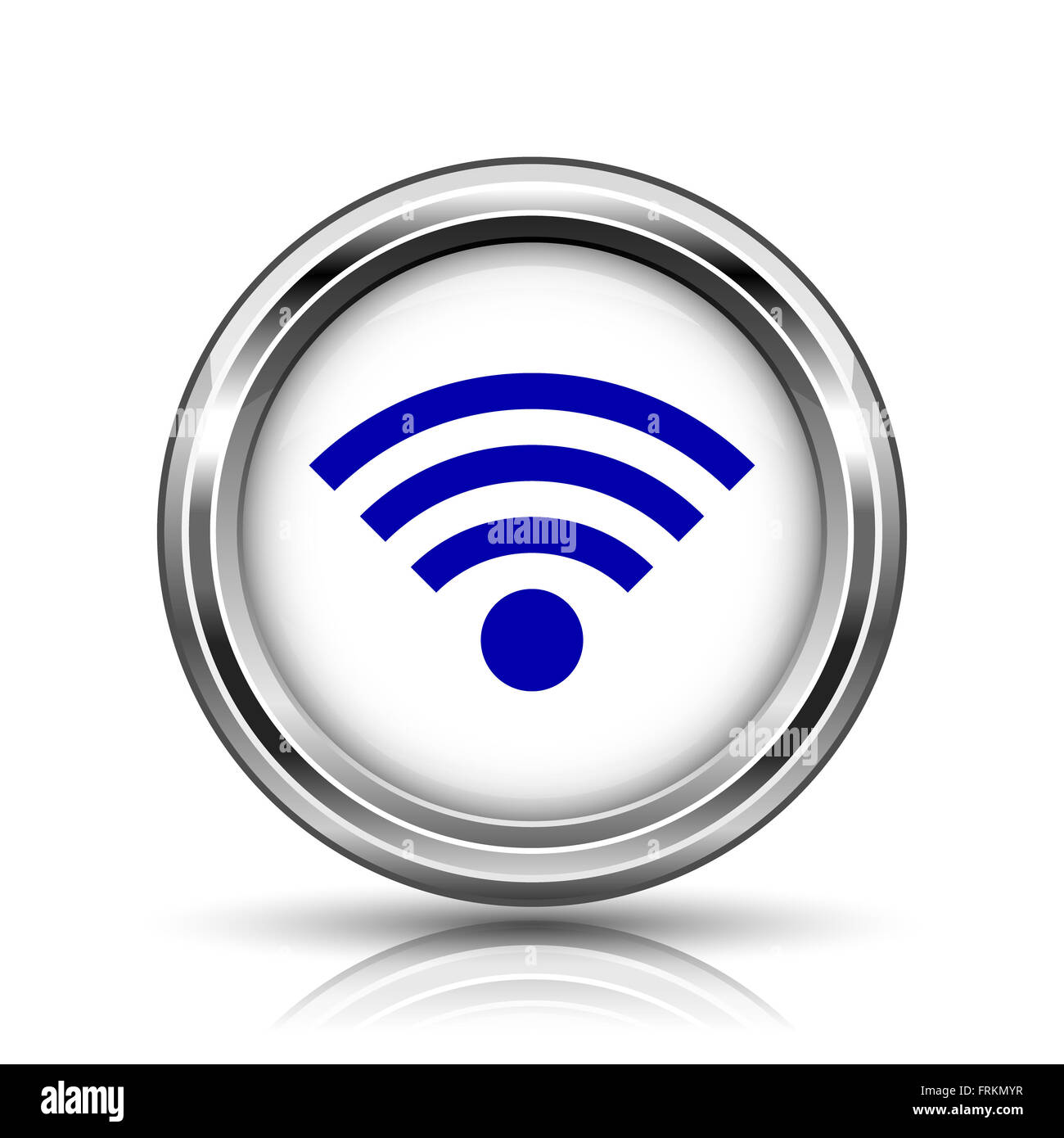 Shiny glossy icon - internet metallic button Stock Photo - Alamy