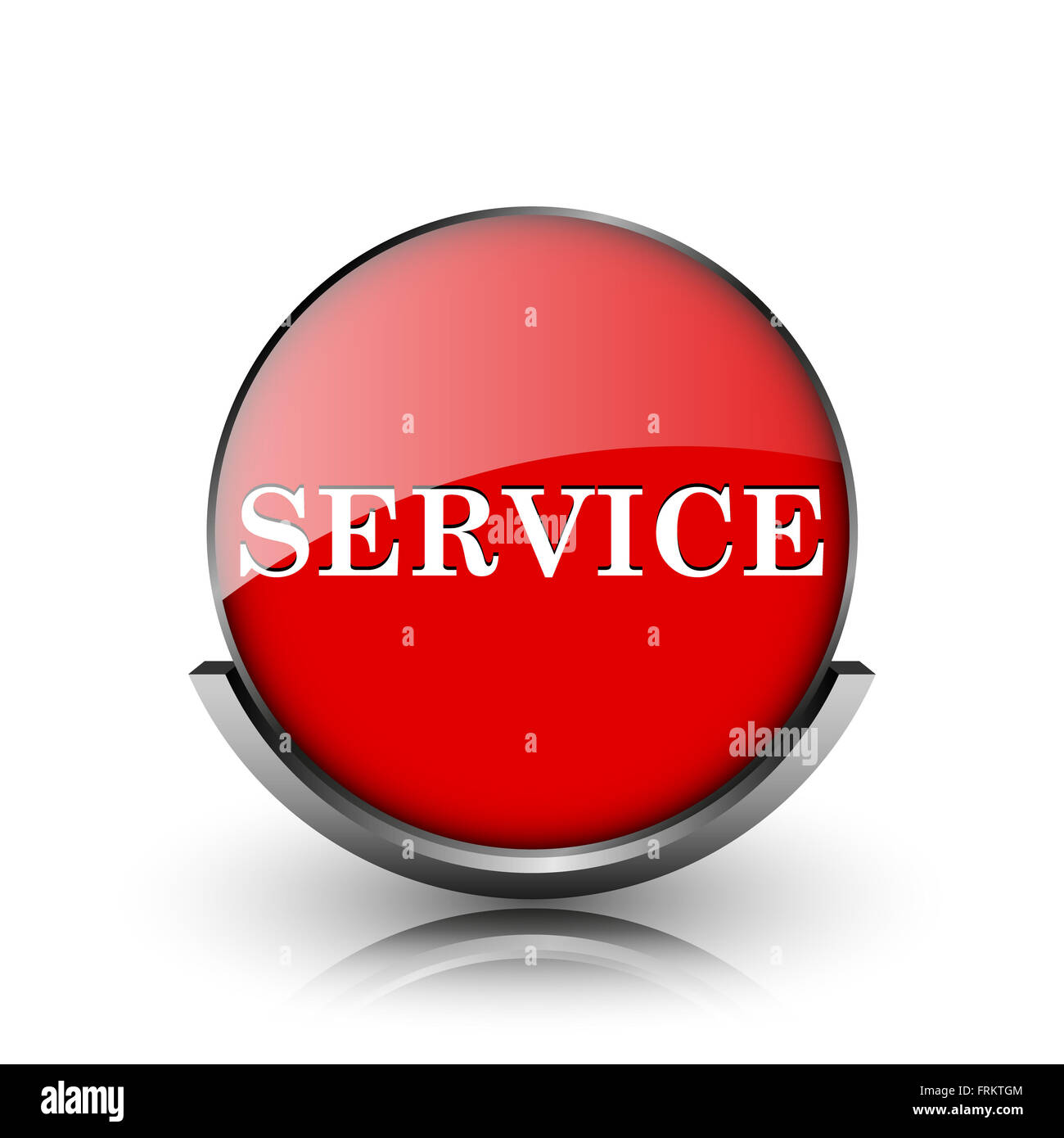 Red shiny glossy icon on white background Stock Photo - Alamy