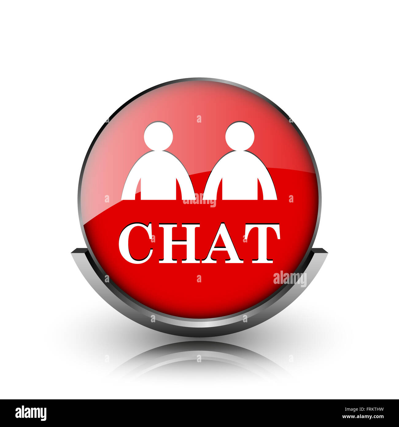 Red shiny glossy icon on white background Stock Photo - Alamy