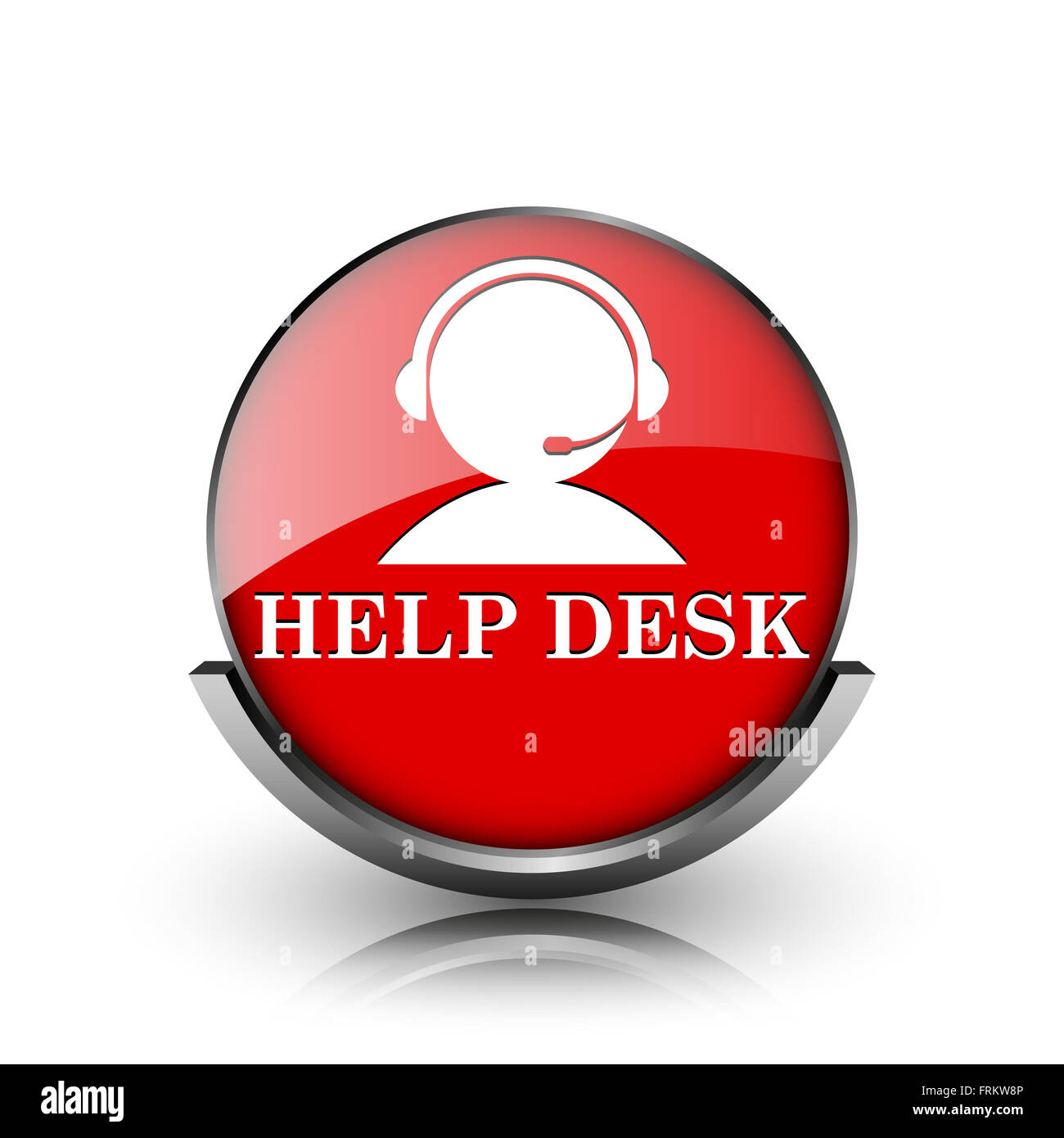 Red shiny glossy icon on white background Stock Photo - Alamy