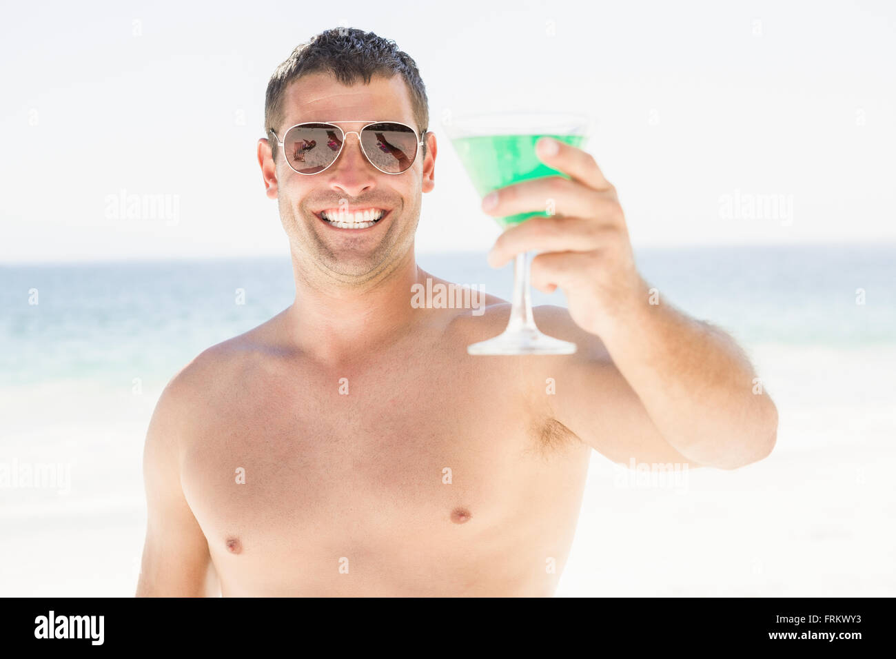 Portrait of man drinking cocktail Stock Photo Alamy