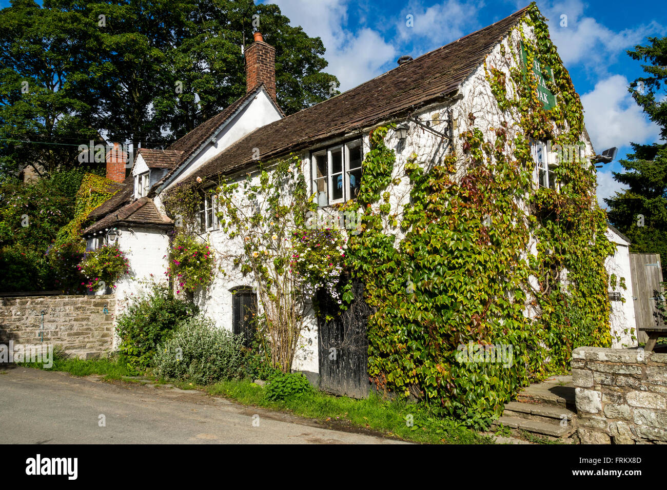 The Royal Oak Inn (circa 15th century) in the village of Cardington, near Church Stretton, Shropshire, England, UK Stock Photo