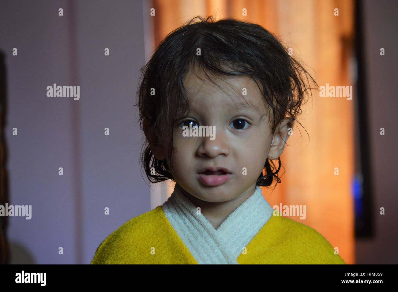 A two year old Indian kid in New Delhi, India Stock Photo