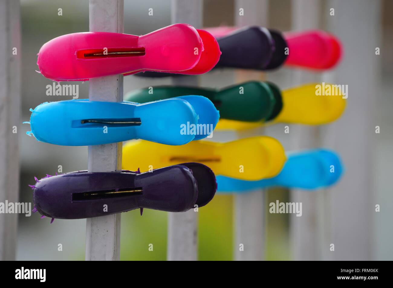 Colorful clips Stock Photo