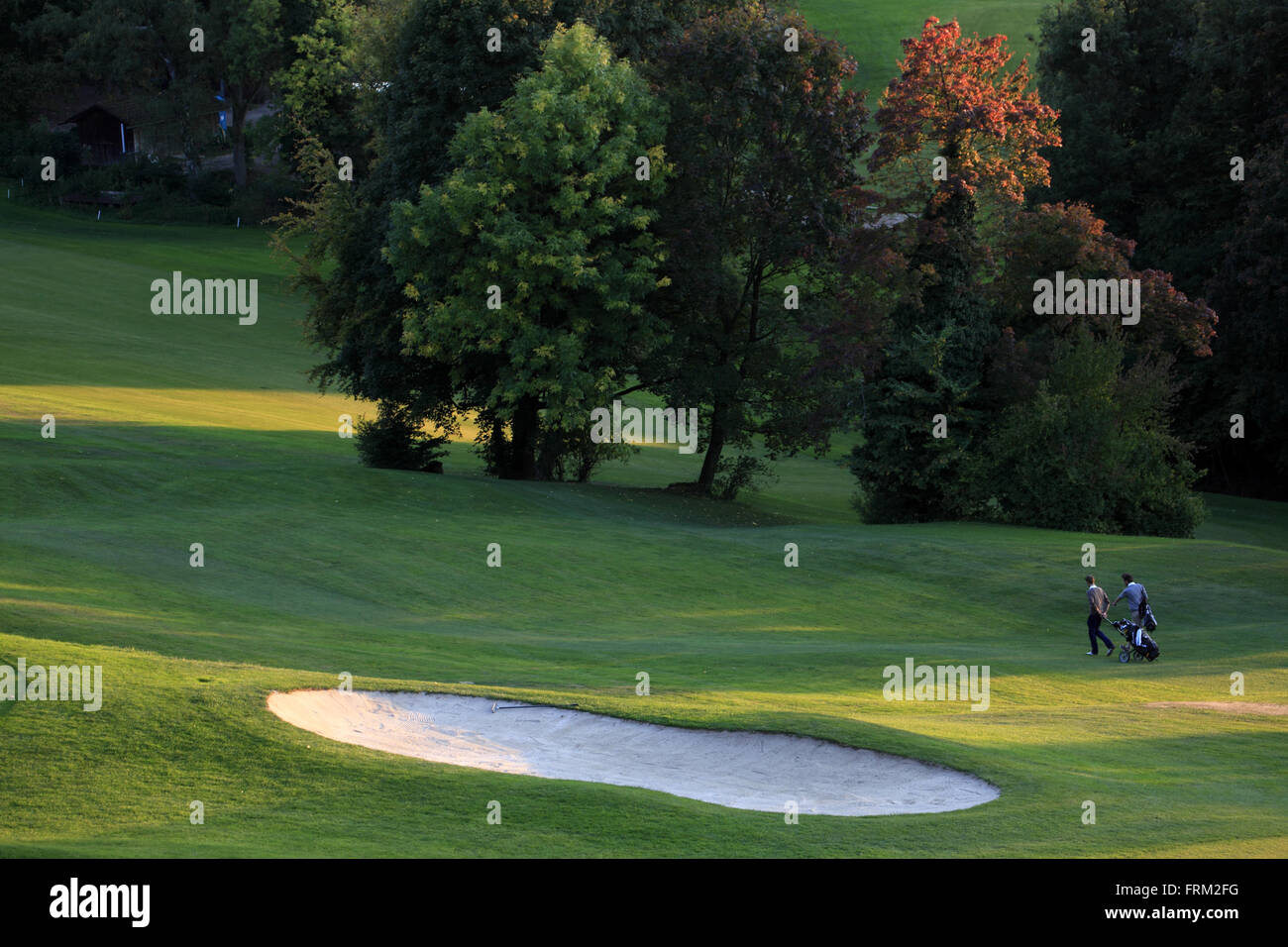 golf course near the Dolder Grand Hotel, Zurich, Switzerland Stock