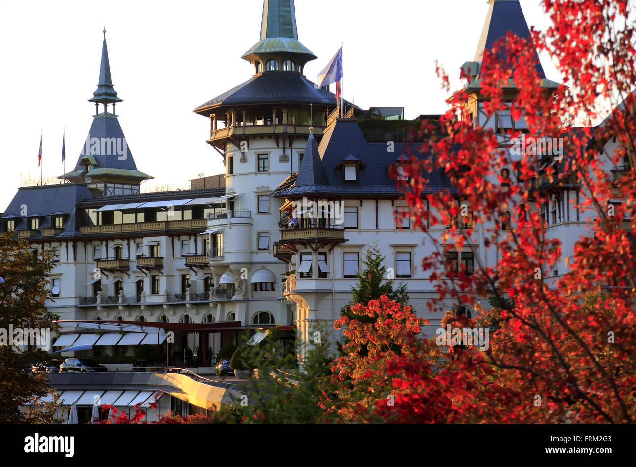 Exterior view of the Dolder Grand Hotel, Zurich, Switzerland Stock