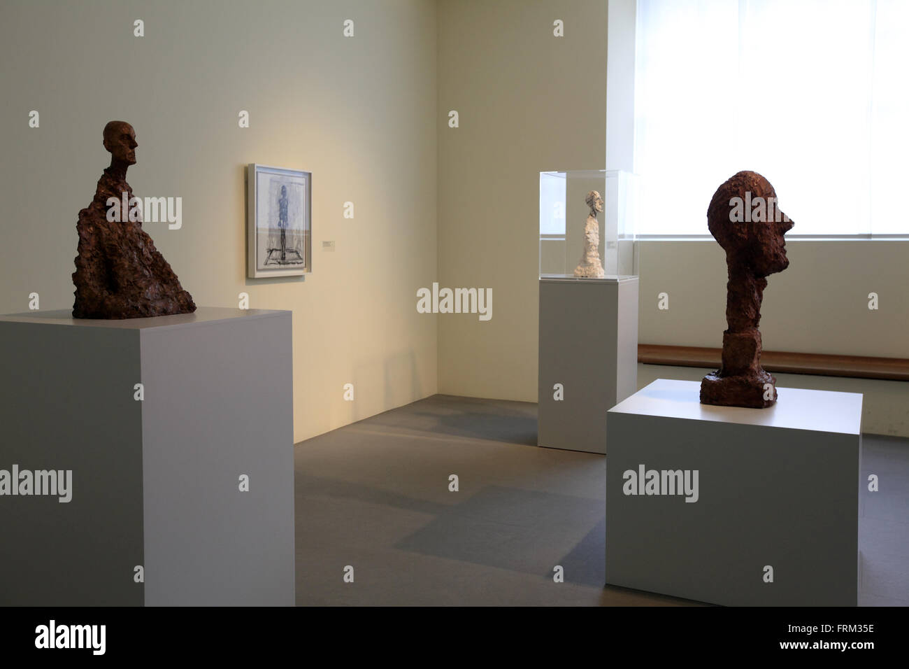 Art works of Alberto Giacometti display in the Kunsthaus Zurich Fine Art Museum, Zurich, Switzerland Stock Photo