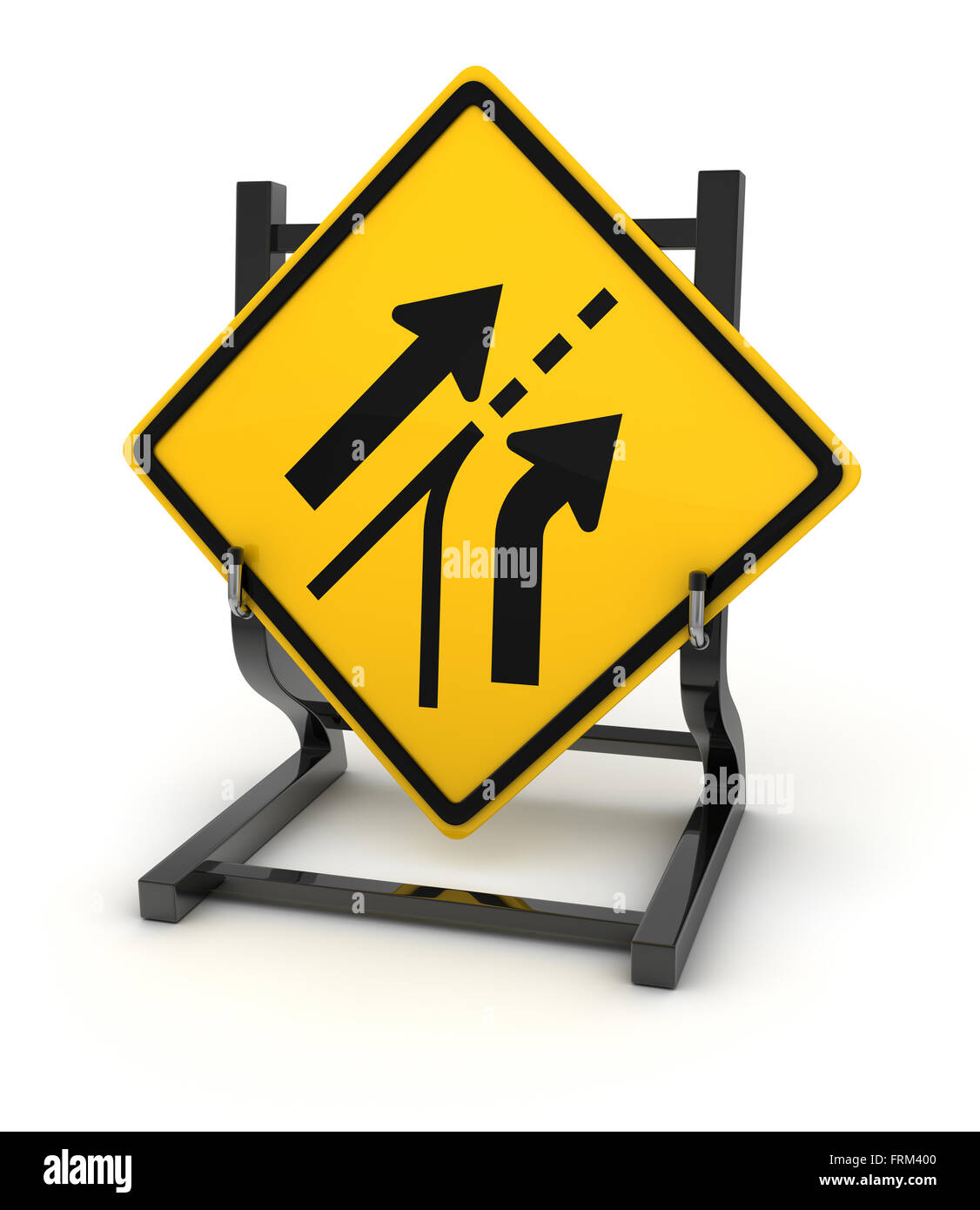 Road sign - crossroad , This is a computer generated and 3d rendered picture. Stock Photo