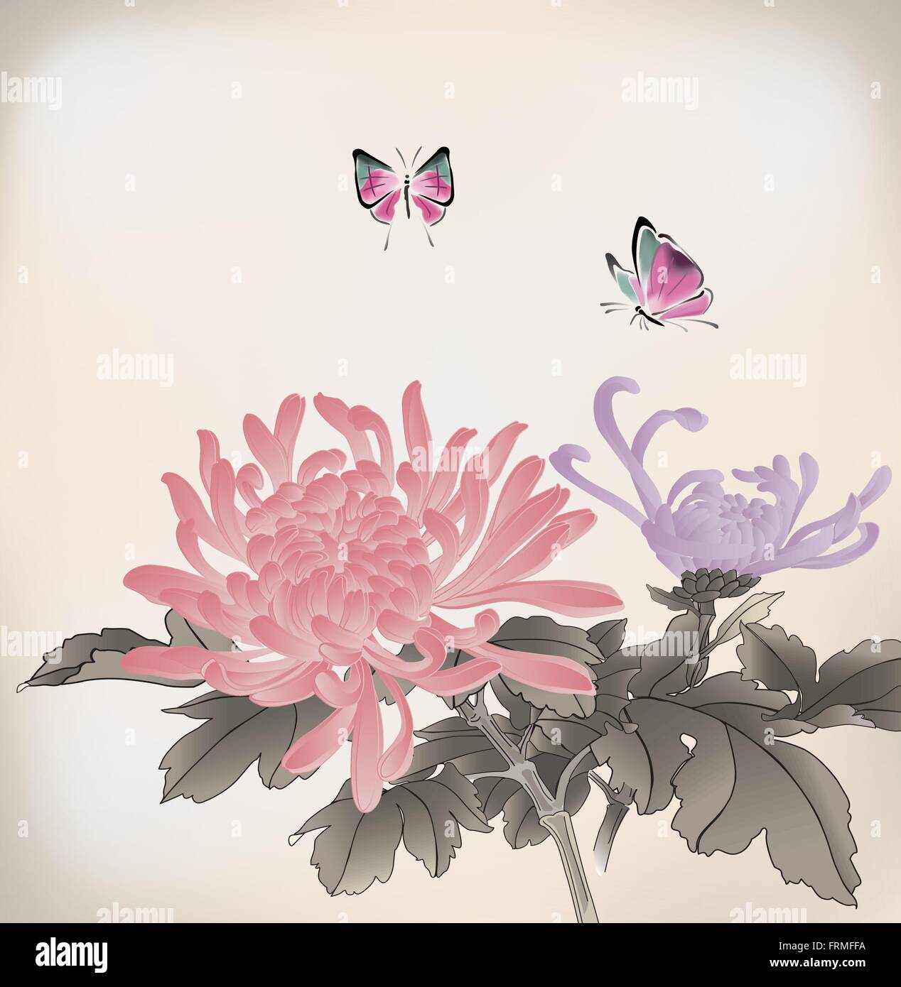 https://c8.alamy.com/comp/FRMFFA/mum-and-butterfly-chinese-style-painting-FRMFFA.jpg