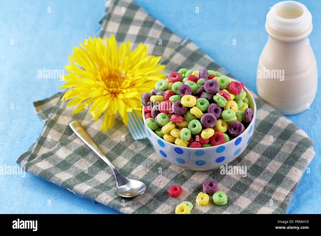 Colorful breakfast cereals Stock Photo Alamy