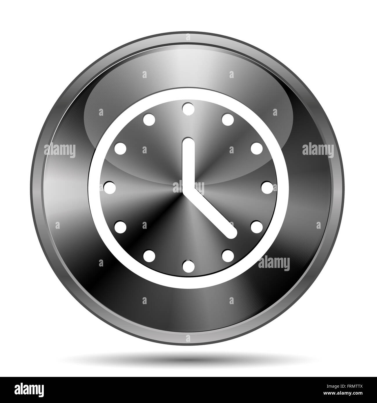 Glossy shiny glass icon on white background Stock Photo - Alamy