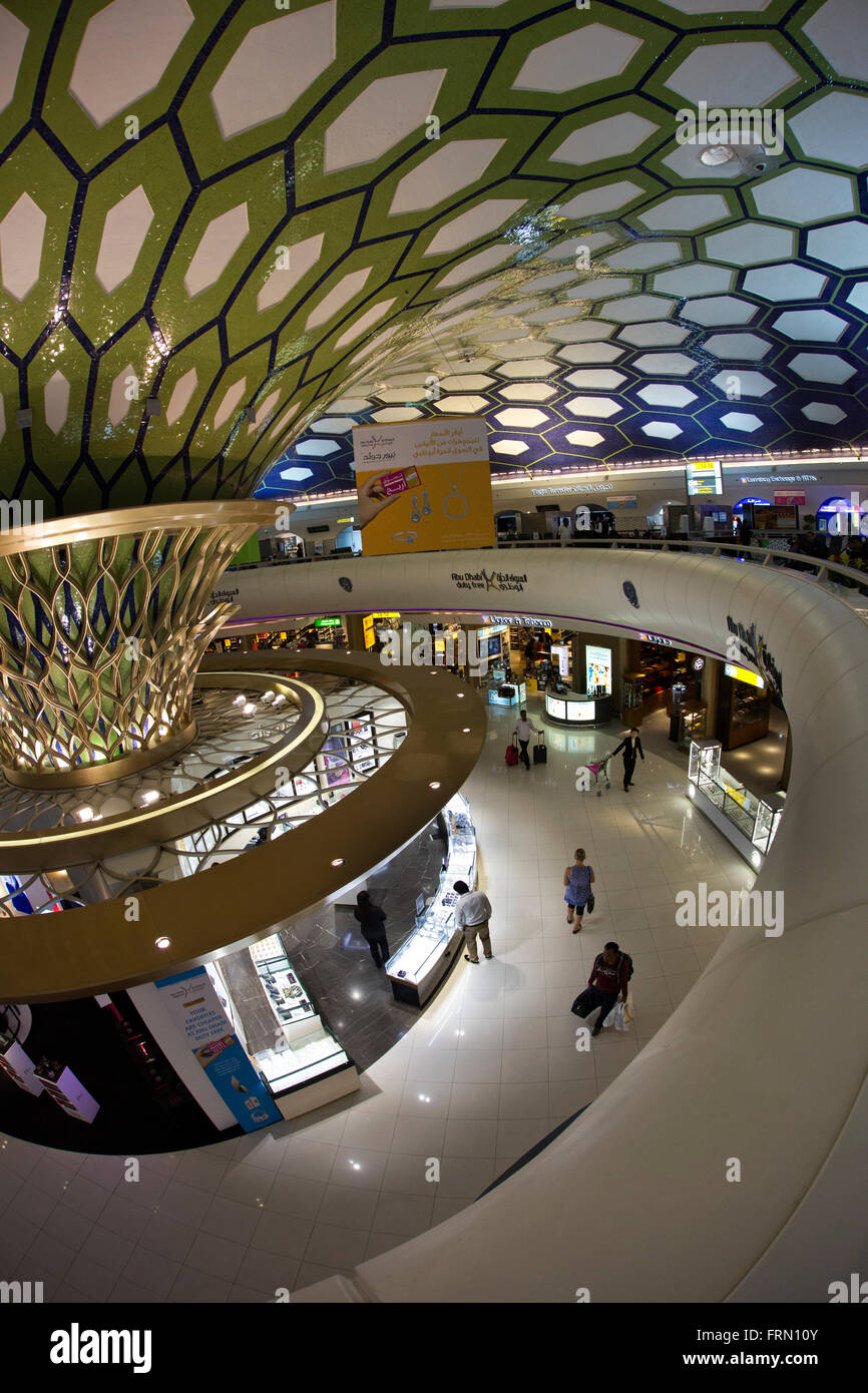 United Arab Emirates, Abu Dhabi, Airport, Duty Free shopping area Stock