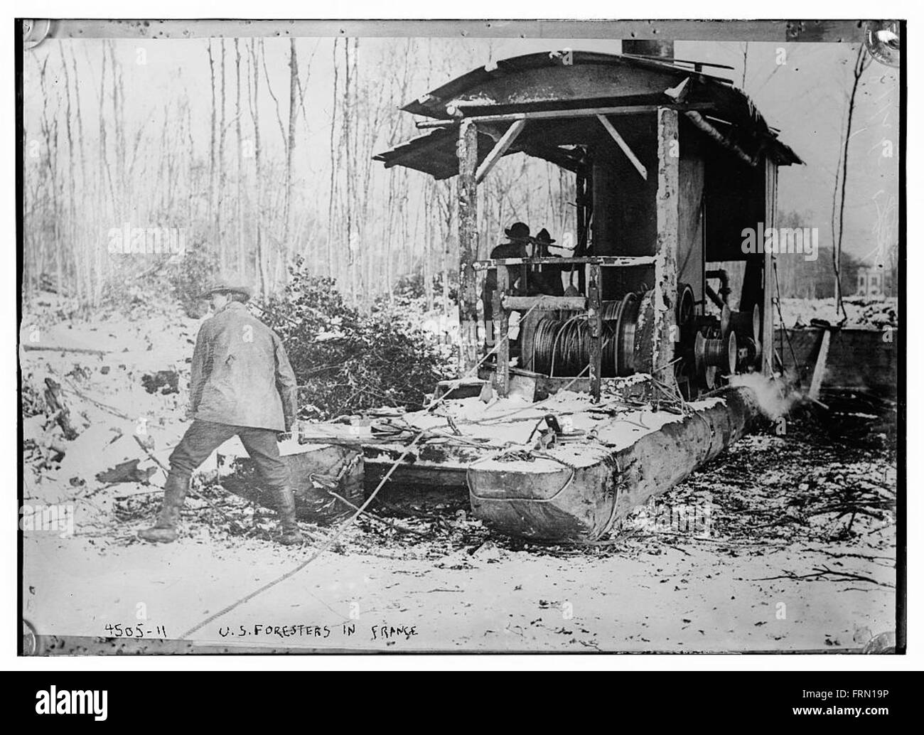 US foresters in France Stock Photo