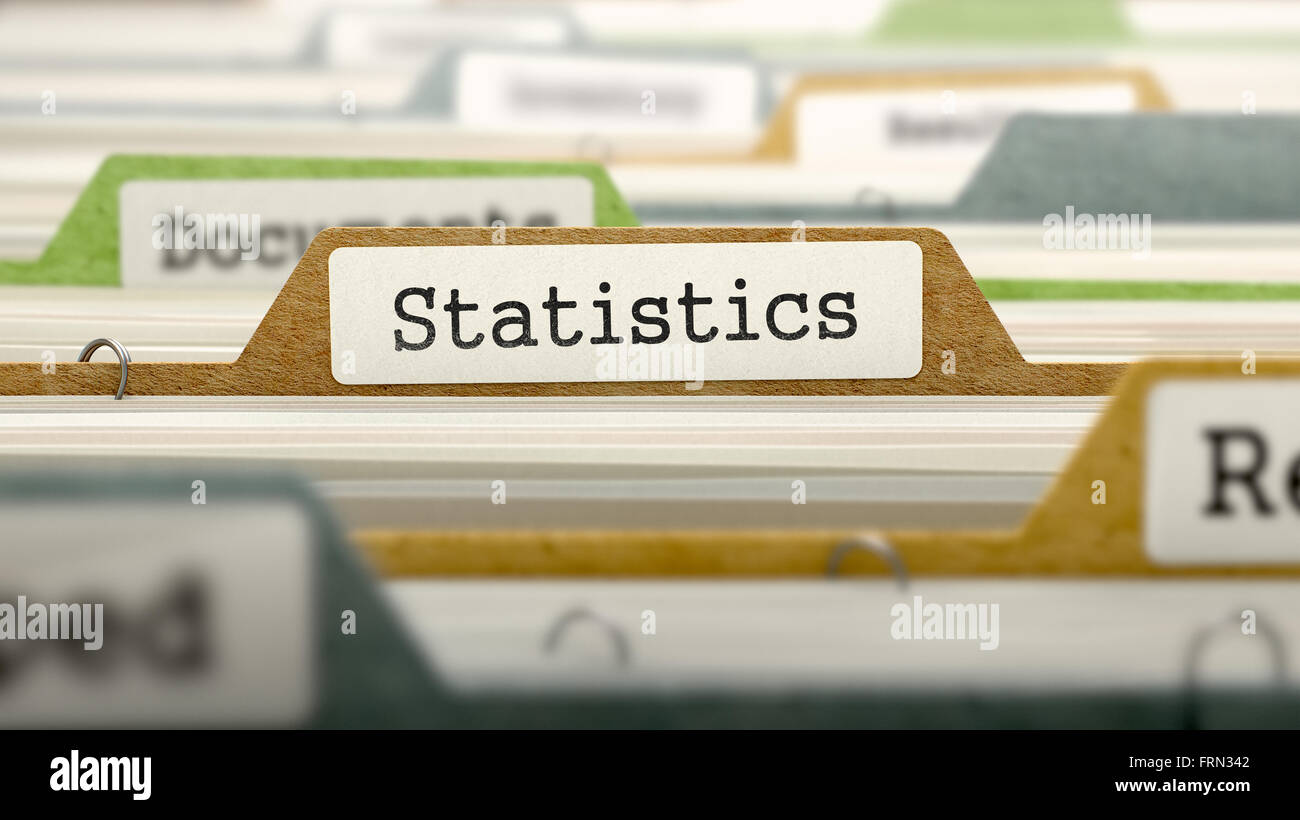 Statistics Concept on File Label Stock Photo Alamy