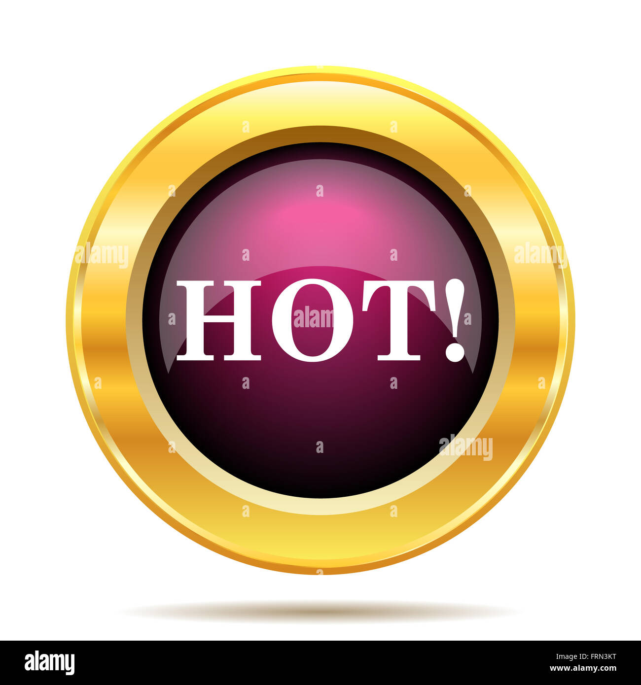 Hot icon. Internet button on white background Stock Photo - Alamy