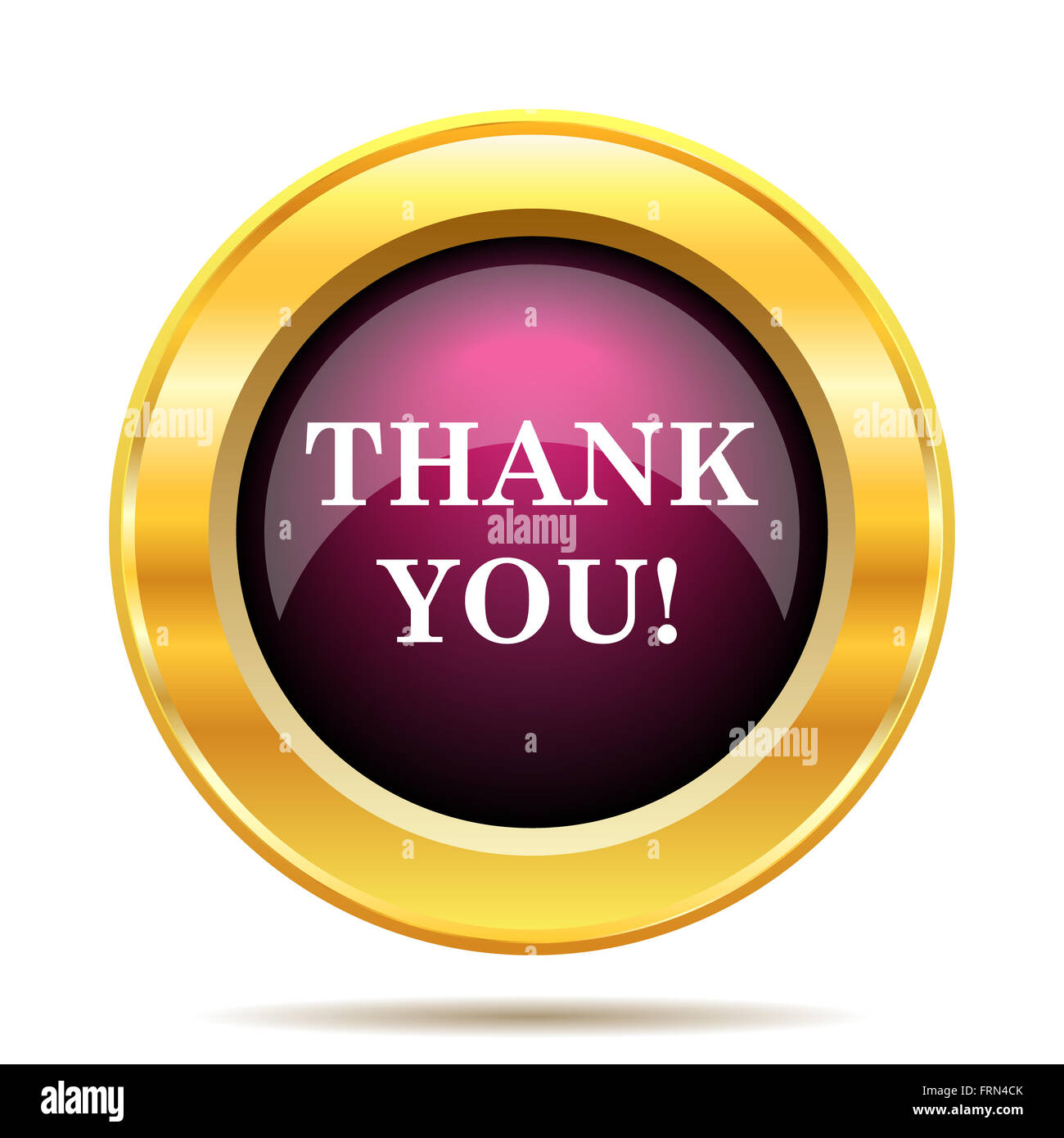 Thank You Icon. Internet Button On White Background Stock Photo - Alamy