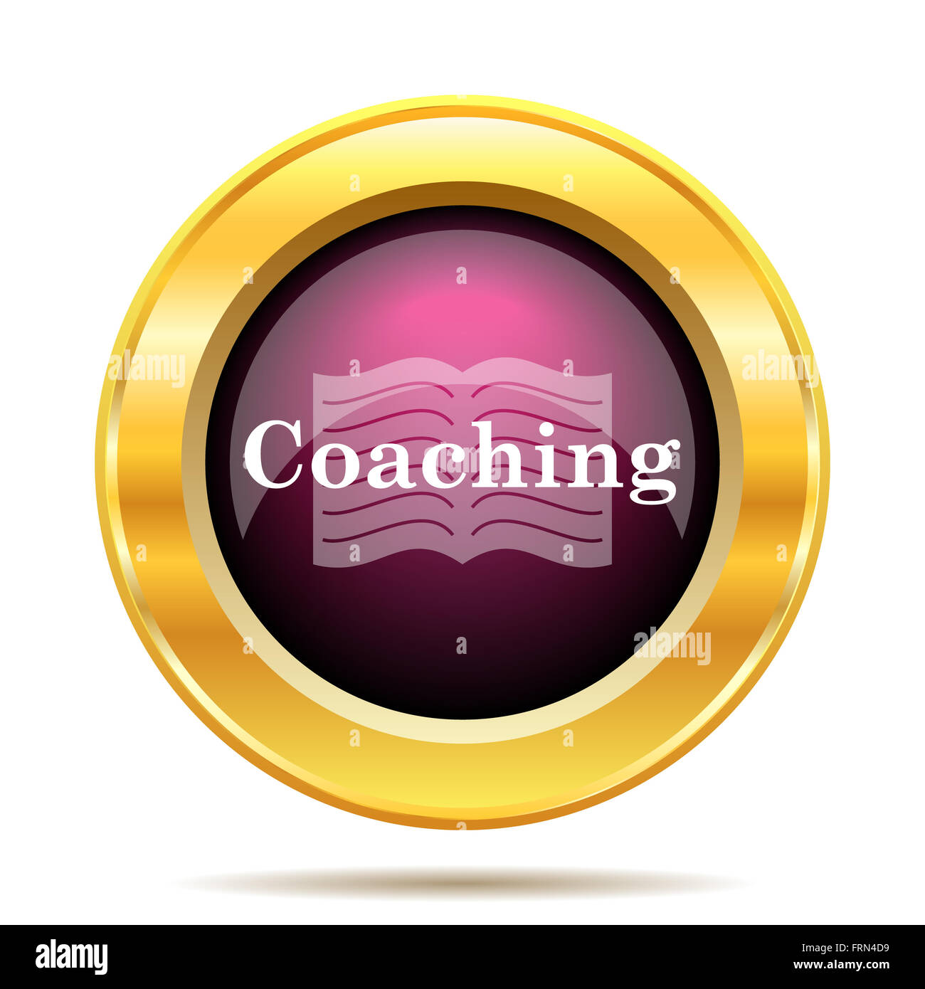 Coaching icon. Internet button on white background Stock Photo - Alamy
