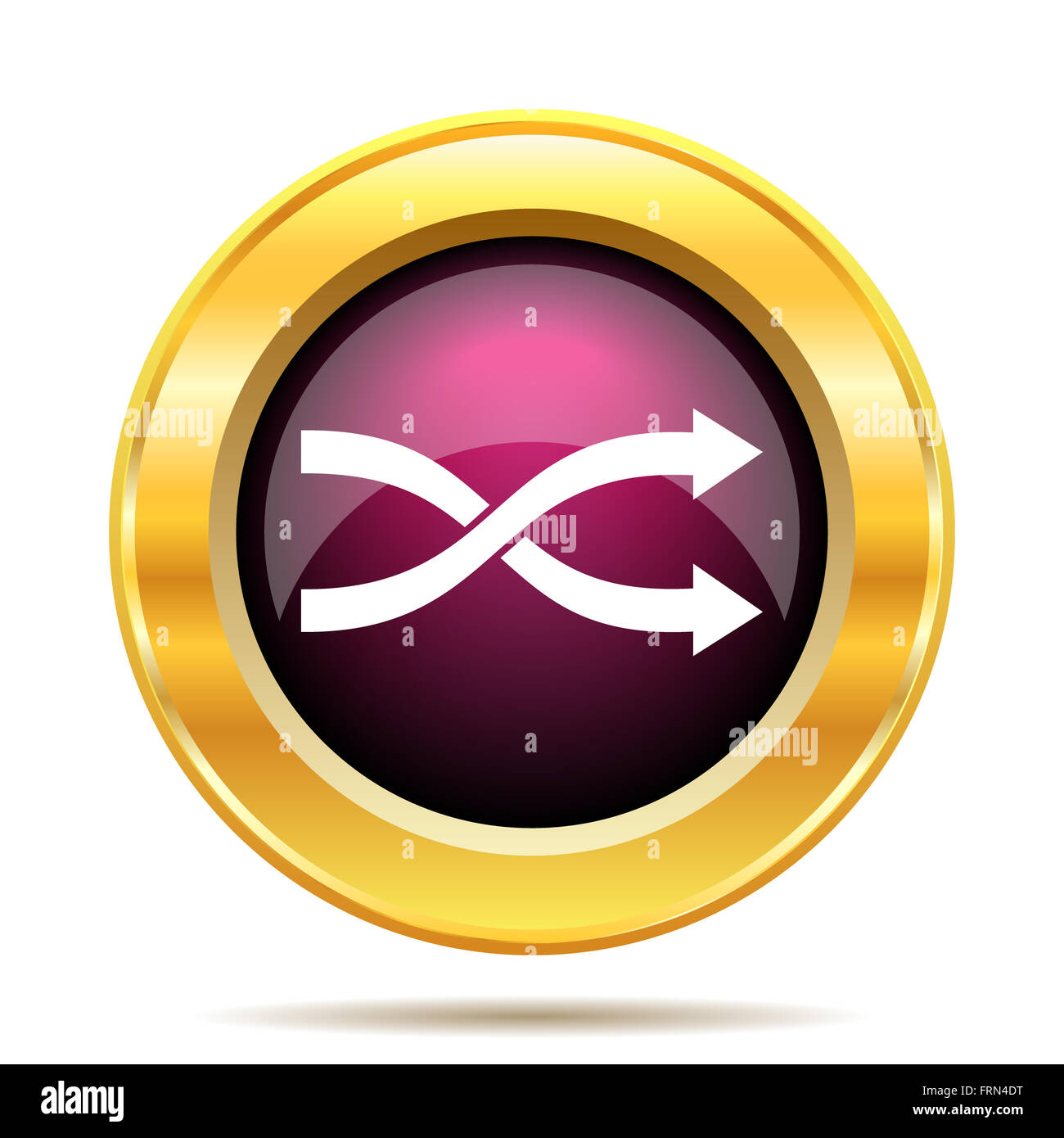 Shuffle icon. Internet button on white background Stock Photo - Alamy